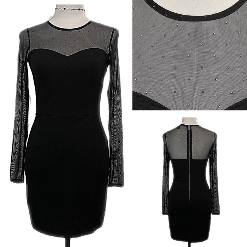 EUC - MNG by Mango Sheer Crystal Bodice Dress